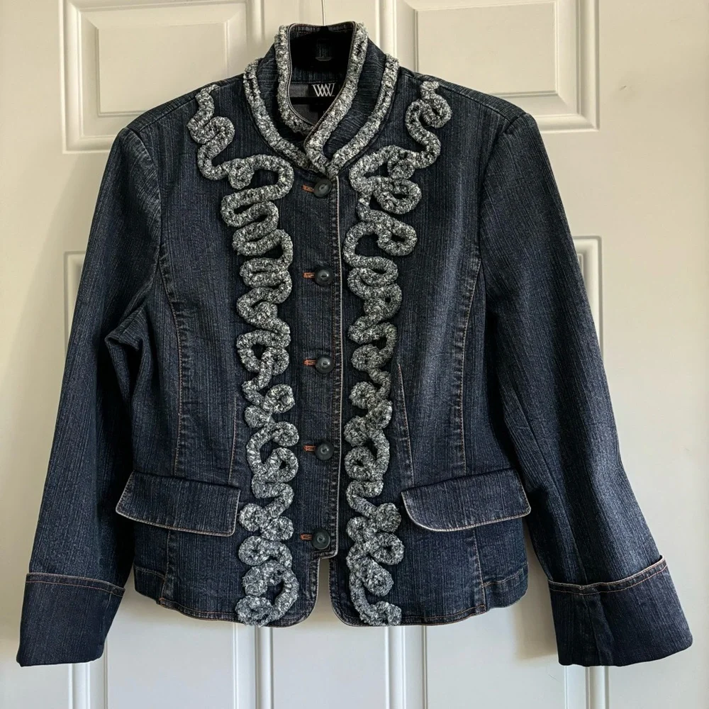 Vintage Worth Denim Jacket, Size 12 - Picture 1 of 11